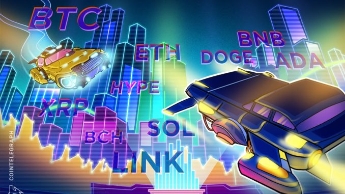 Price Predictions for BTC, ETH, BNB, XRP, SOL, DOGE, HYPE, ADA, BCH, LINK